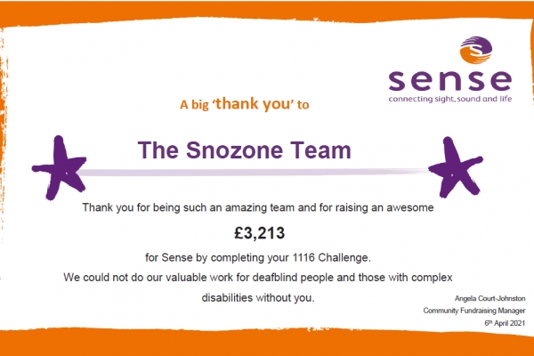 The Snozone 1116 Challenge for Sense
